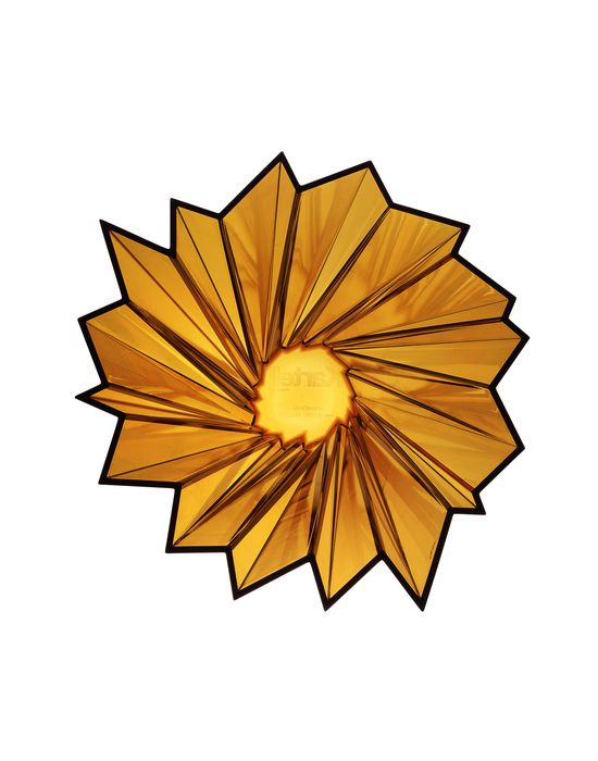 Goldene Shanghai Vase von Kartell, Design-Vase aus transparentem Kunststoff, moderne Dekoration für Wohnzimmer.