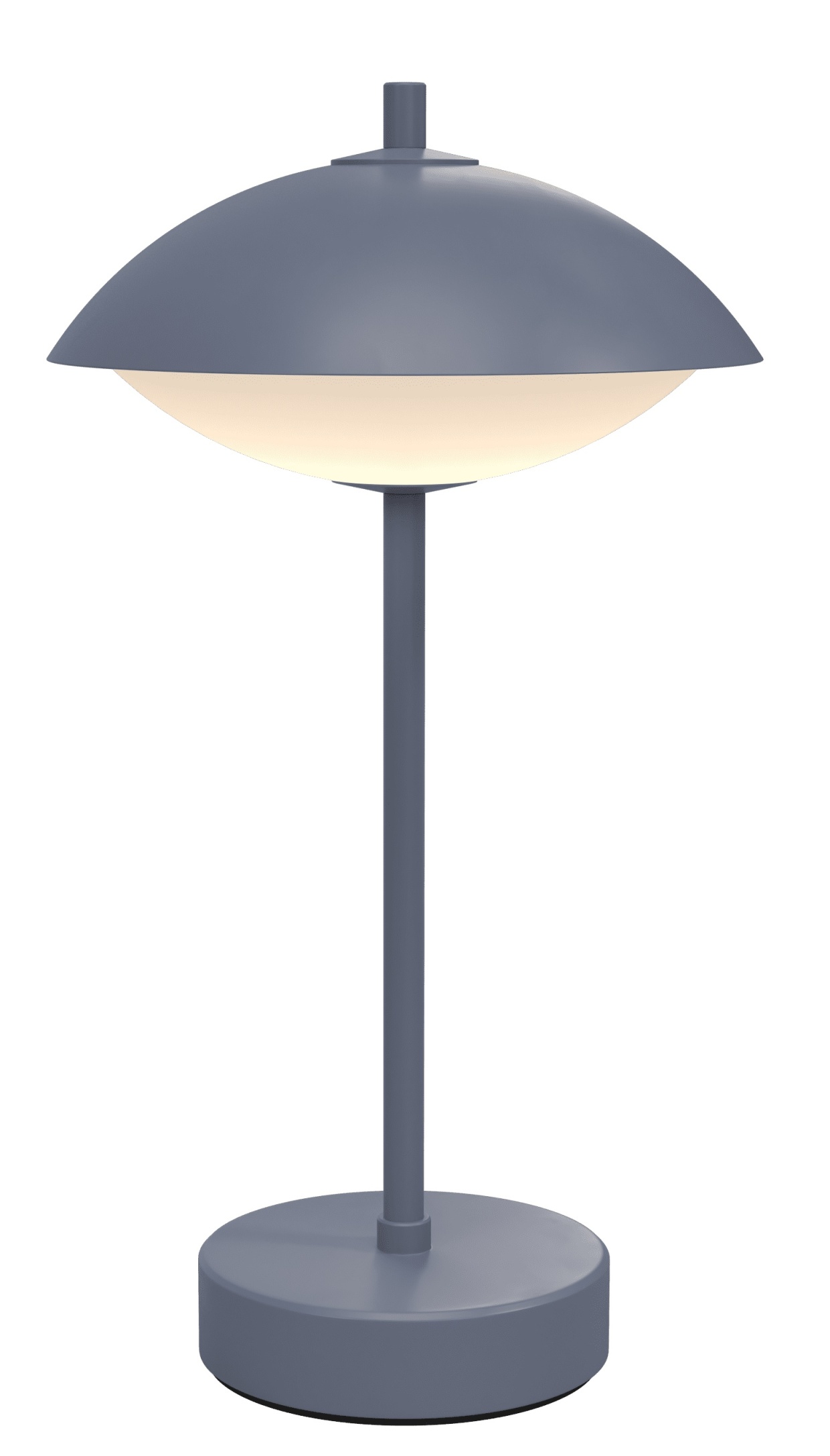 Clam Tischleuchte in Dusk Blue: Moderne, tragbare Akkuleuchte für stimmungsvolles Licht.