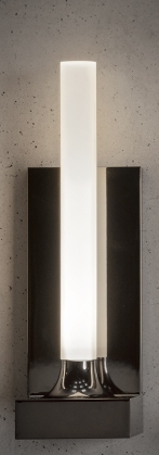 Goodnight Wandleuchte von Kartell in Titan poliert, moderne Wandlampe für Schlafzimmer und Wohnzimmer.