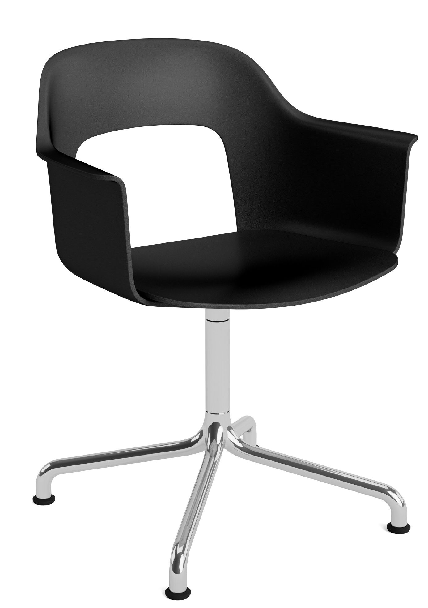 Layout Armchair 251 Armlehnstuhl 4-Sternfuß Drehfuß mit gebogenem Fußkreuz Hay