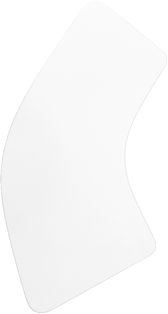 Weißer K26L Beistelltisch von Tecta mit abgerundeten Ecken, modernes Design für Wohnzimmer und Büro.