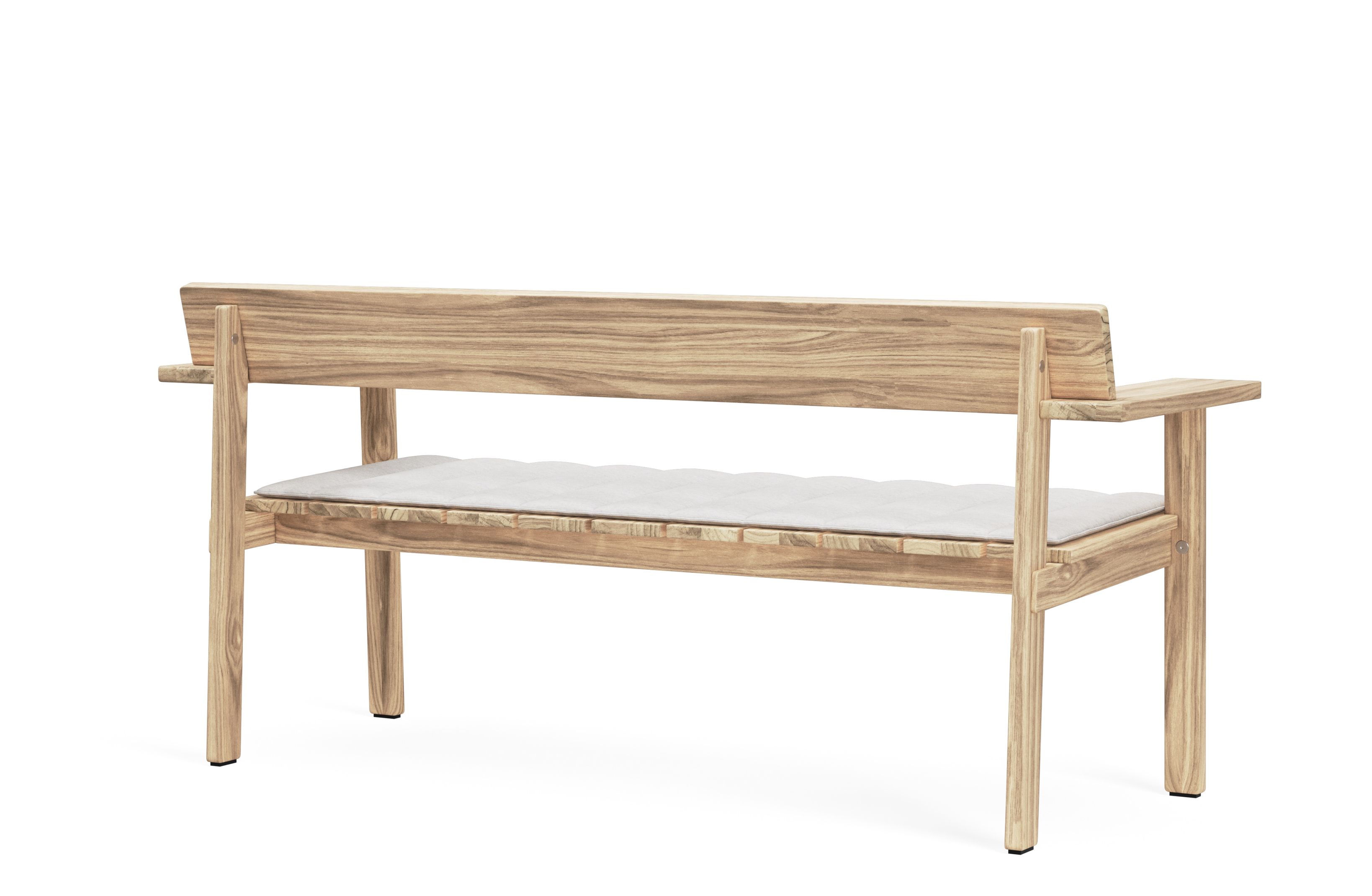 CU GL101 Timbur Kissen auf GL101 Bank von Carl Hansen & Søn, Outdoor-Möbel.