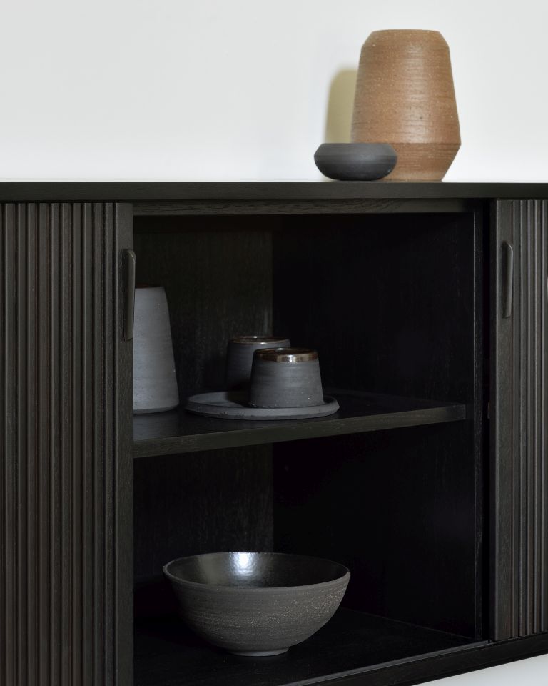 Roller Max Anrichte mit 2 Türen Teak schwarz Ethnicraft