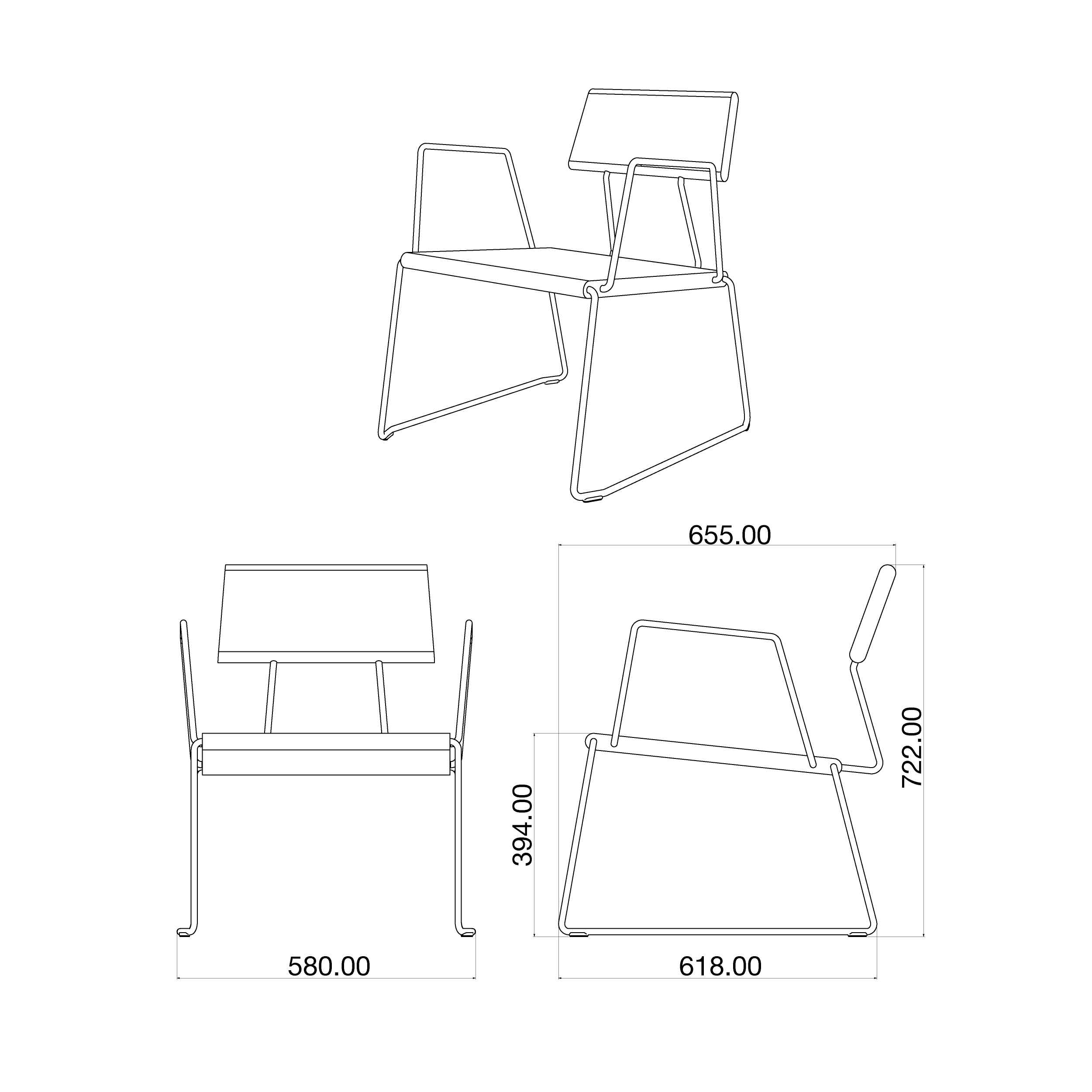 D:008 Loungechair mit Armlehnen Fuchs & Habicht