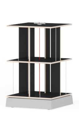 Buchstabler Bücherturm, DVD-Regal Nils Holger Moormann