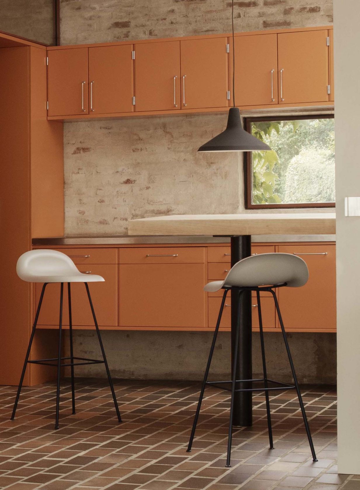 3D Barhocker 65 Kunststoff schwarz - Kunststoffgleiter Gubi