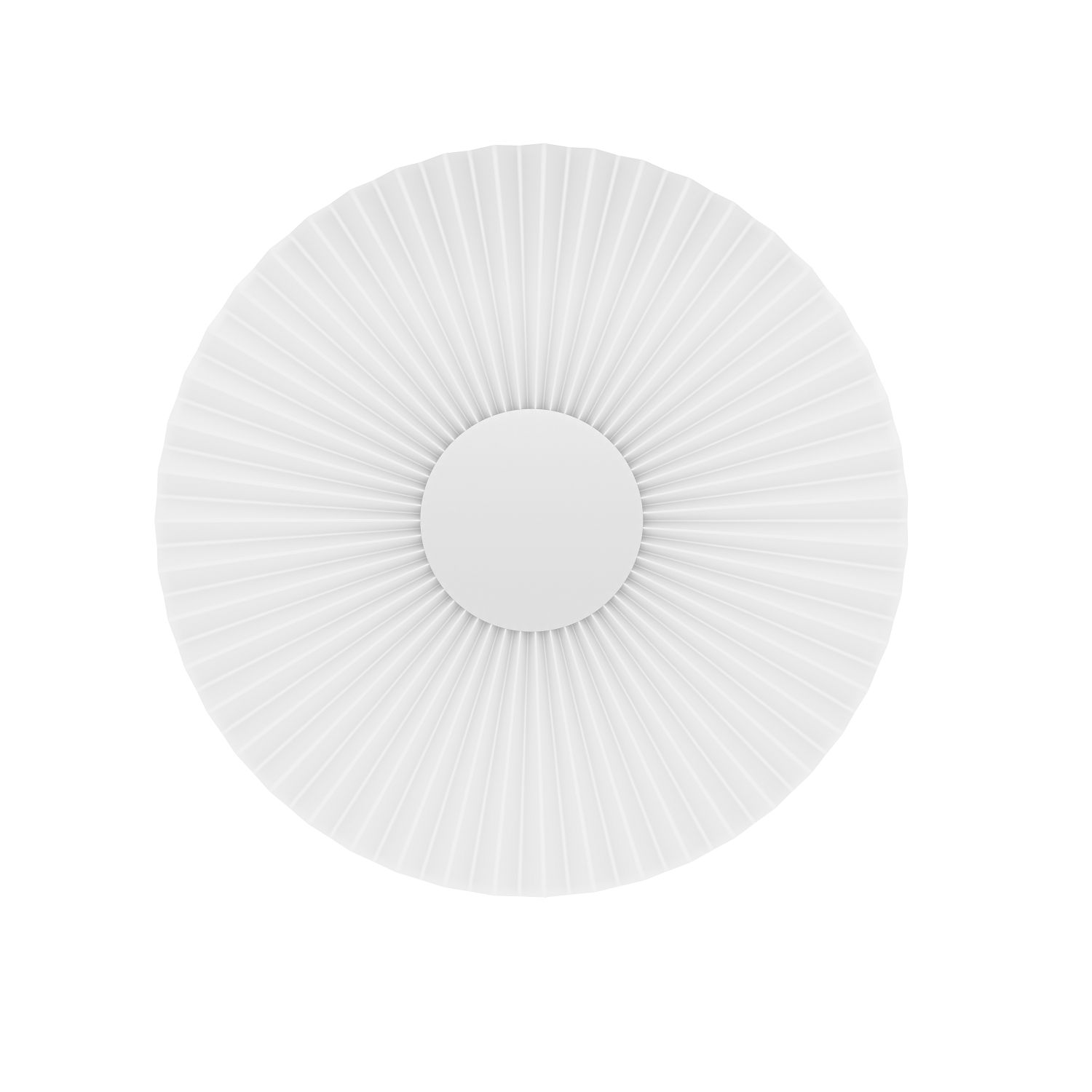 Weiße Carmen Wandleuchte von Hartô, runde Designlampe mit plissiertem Lampenschirm für stilvolle Wandbeleuchtung.