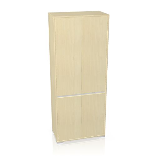 Beiger Palmberg Drehtürenschrank für Büro, 5 Ordnerhöhen, Büroschrank mit vier Türen.