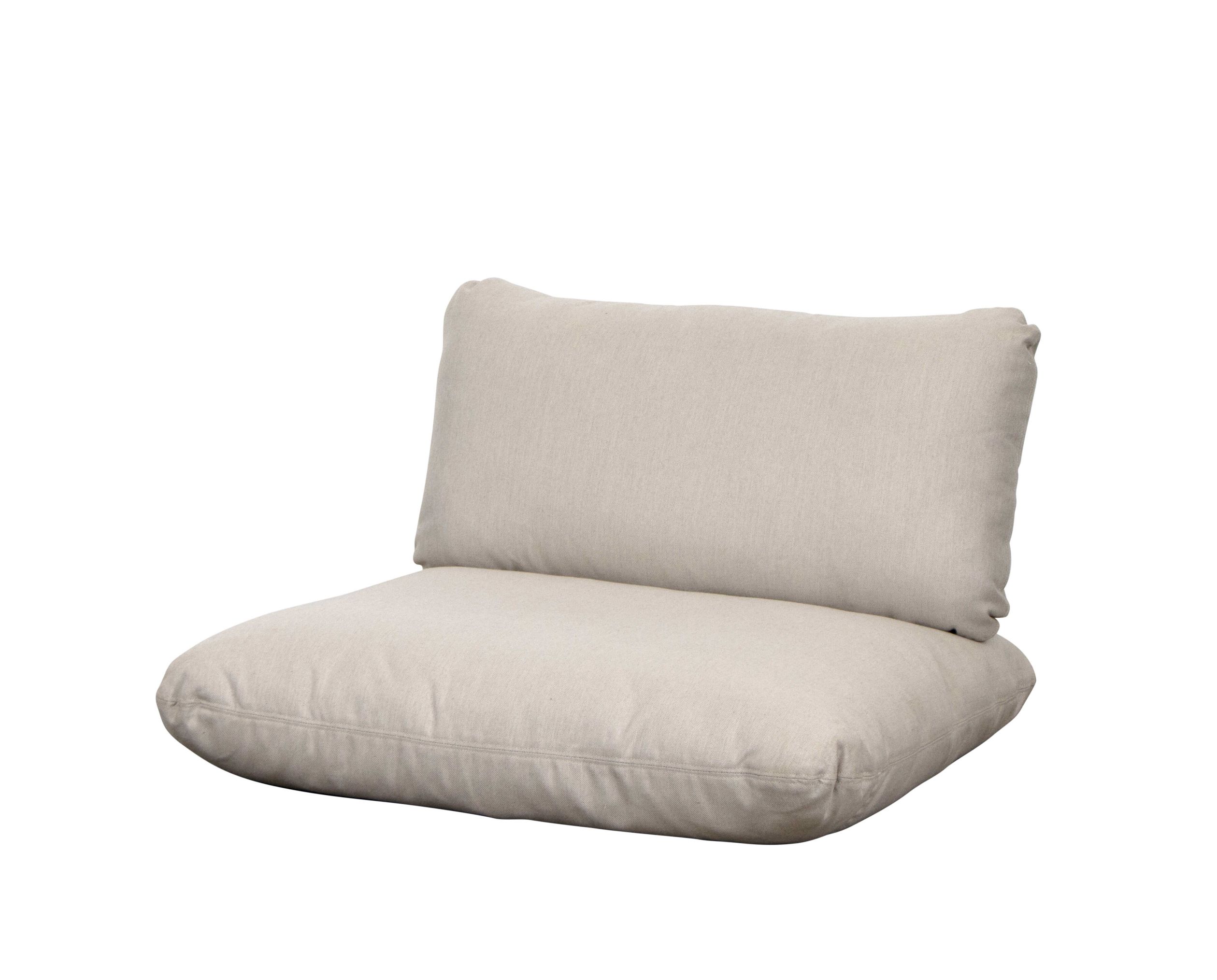 Cane-Line Sticks Outdoor Loungesessel Kissen in Beige, bequeme Gartenmöbel für Terrasse und Balkon.