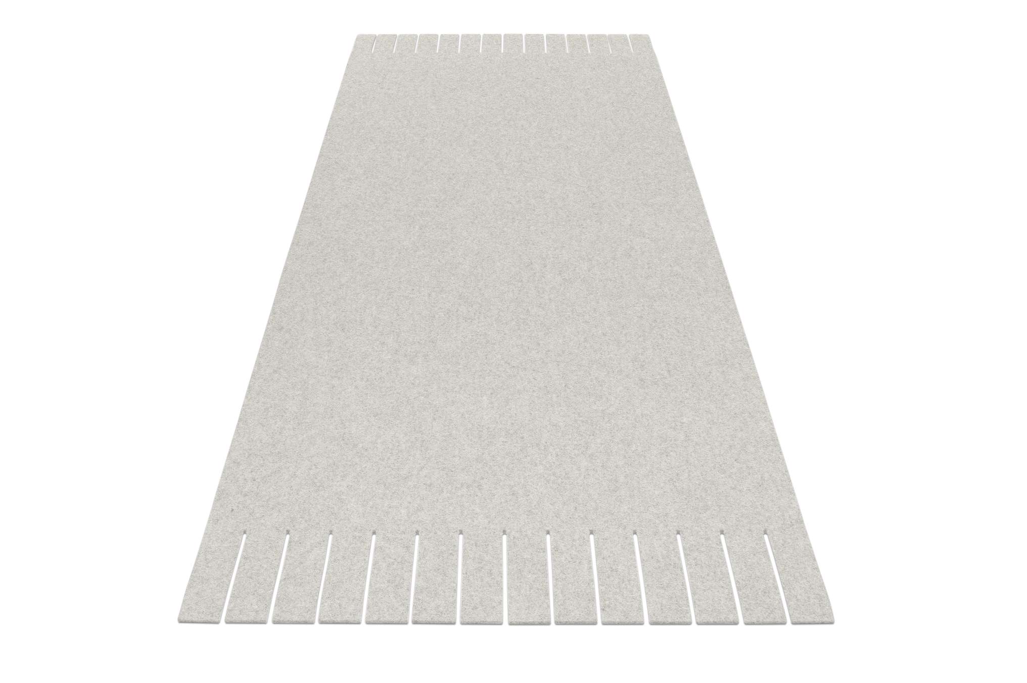 Hey Sign Teppich Franse in Marmor, 140 x 200 cm, aus Filz mit Fransen.