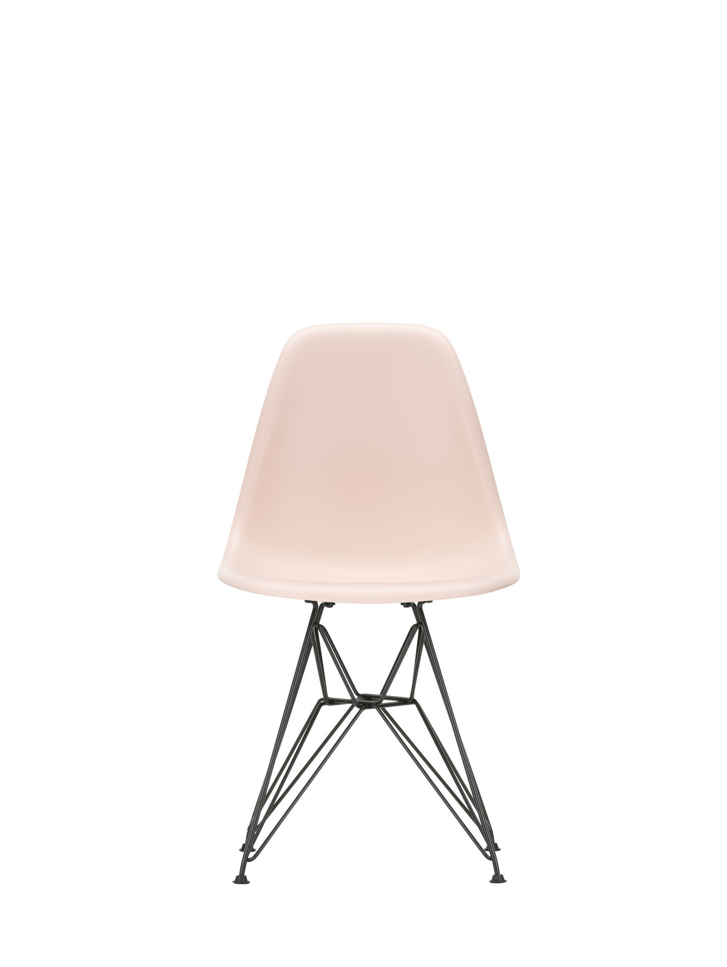 Eames Plastic Side Chair DSR Stuhl Vitra Schwarz-Poppy red