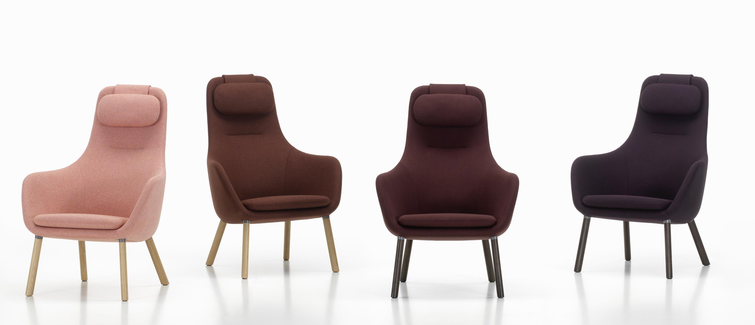 Vitra Hal Lounge Chair Sessel in verschiedenen Farben mit Sitzkissen, moderner Design Sessel.