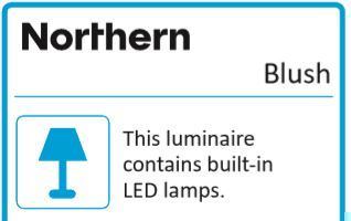 Produktinformation: Blush LED Wandleuchte von Northern mit integrierten LED-Lampen.