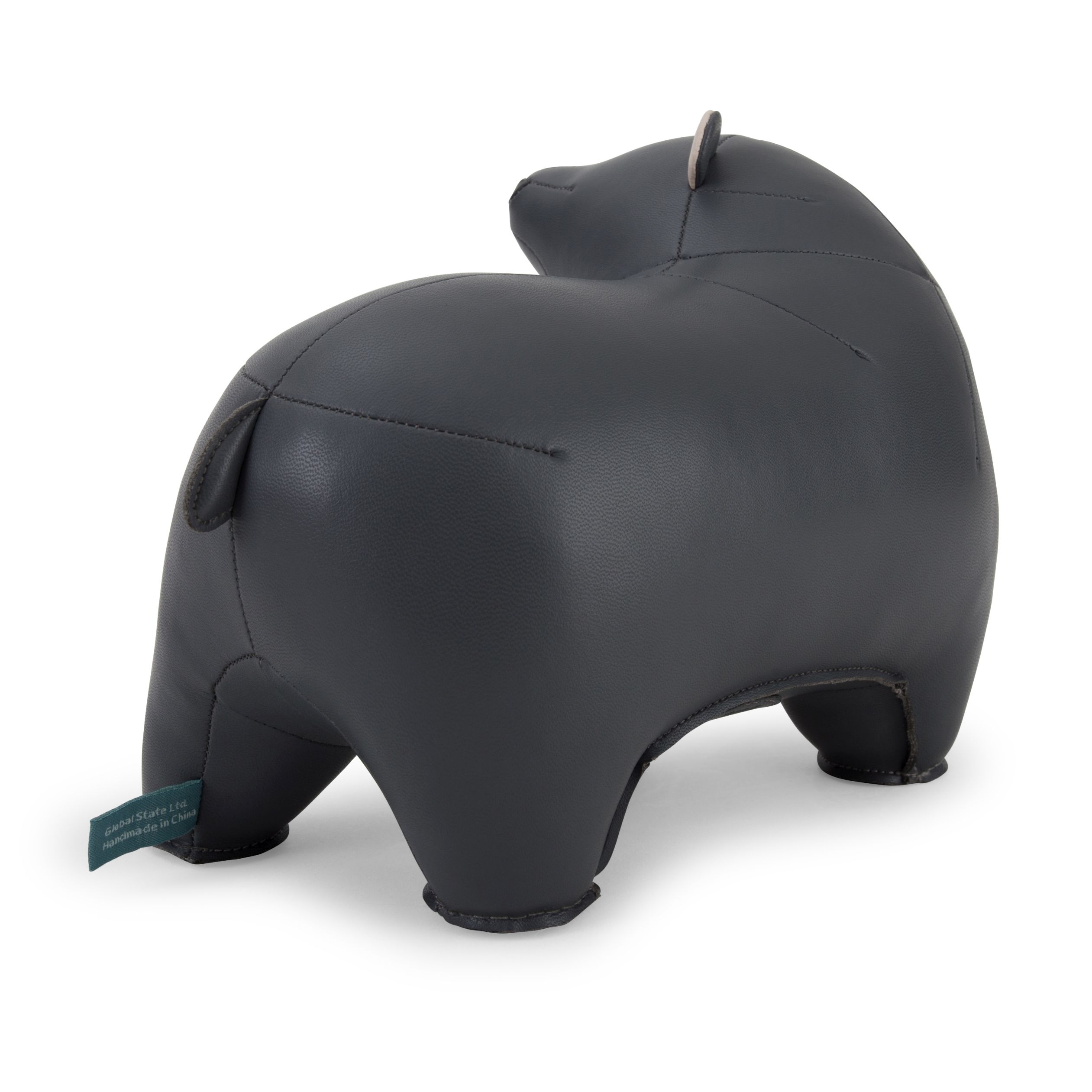 Dunkelgraue Bär Buchstütze von Züny, ideal für Kinderzimmer und Bücherregale. Dekorative Tierfigur.