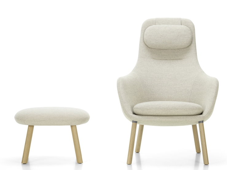 Hal Lounge Chair Sessel + Ottoman Sitzkissen lose Vitra