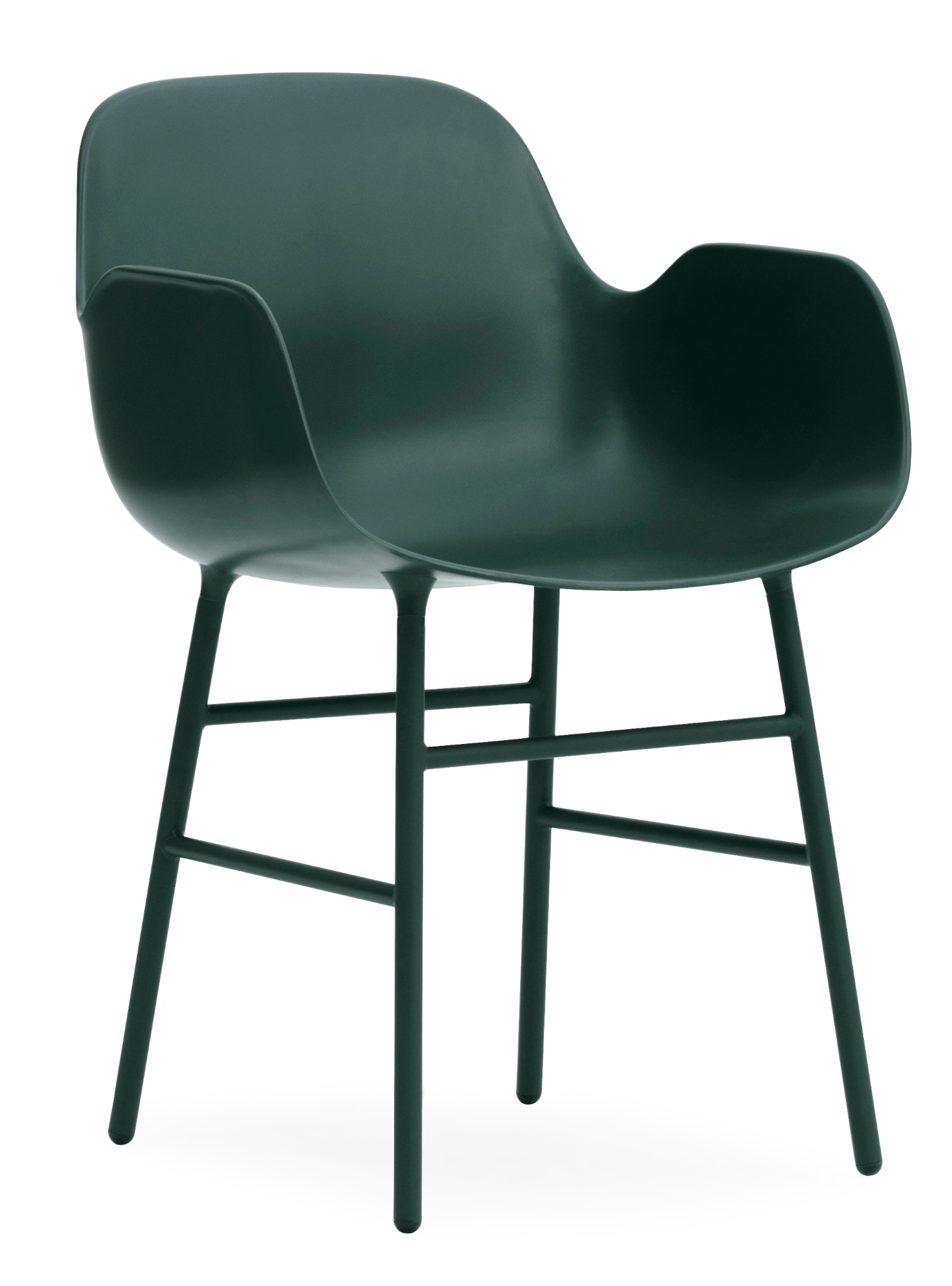 Form Armchair Lehnstuhl Normann Copenhagen-grün-Eiche