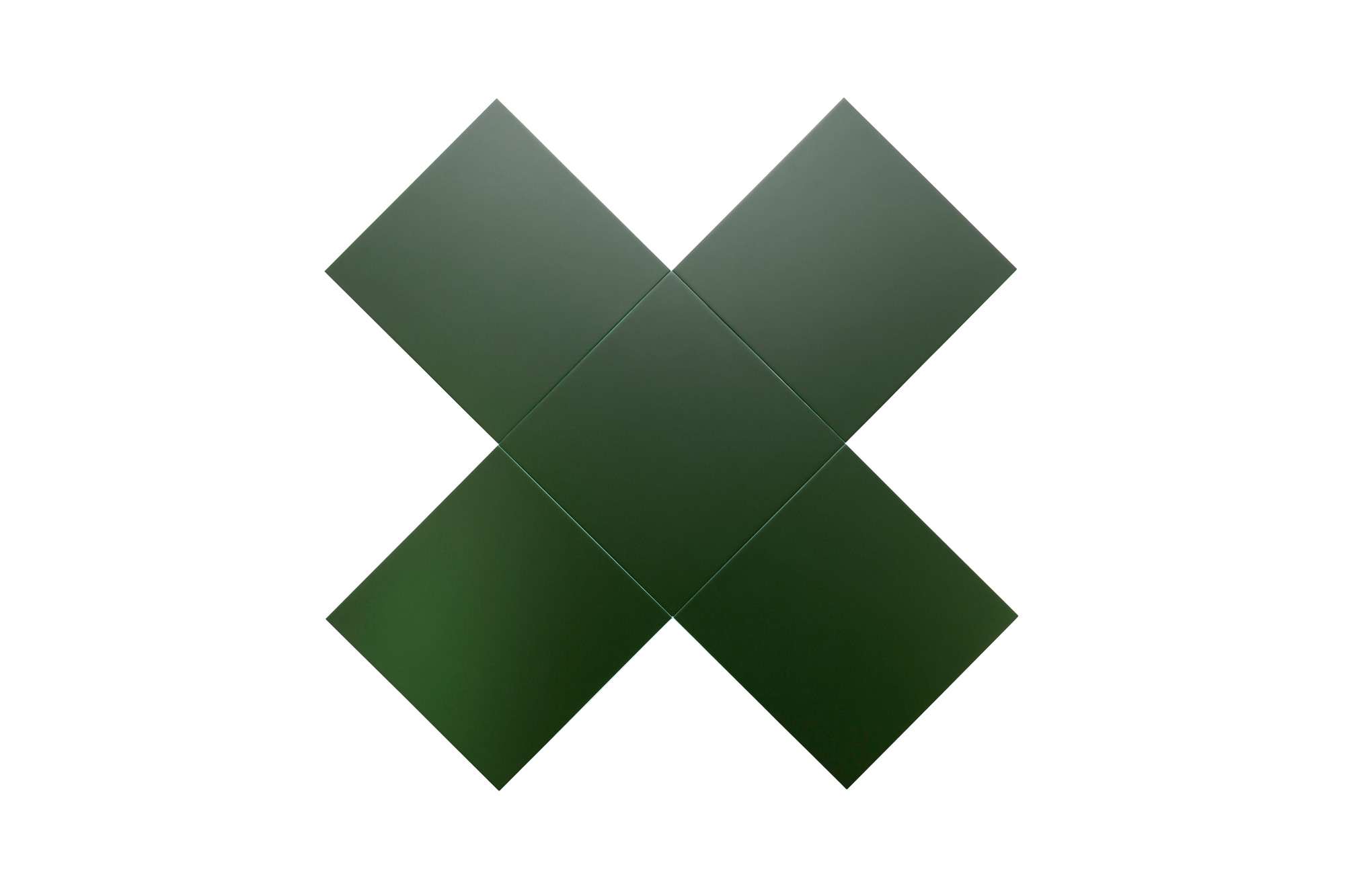 Detailaufnahme der Tischplatte des K10N Klapptisch von Tecta, Bauhaus Design, grüne Oberfläche.