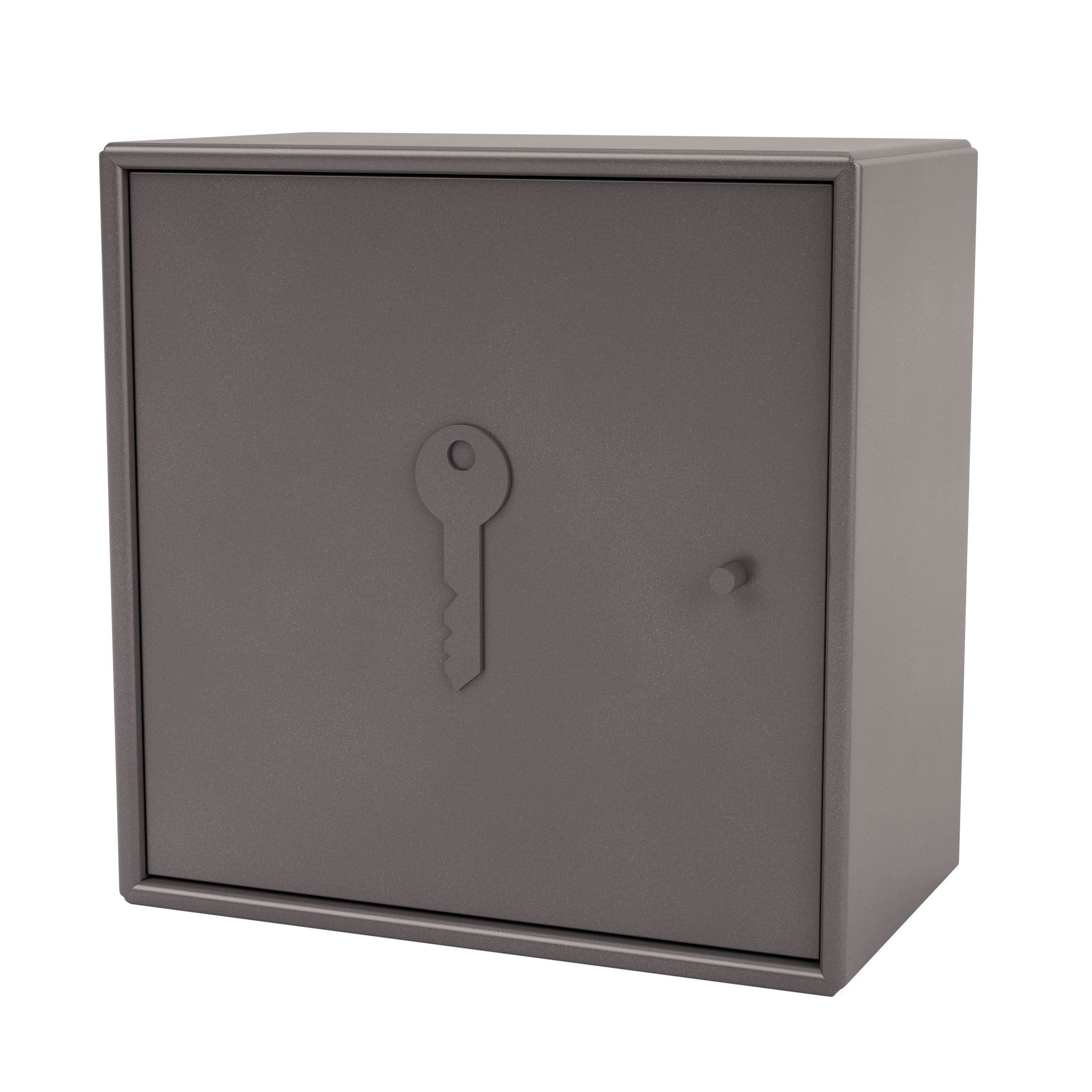 UNLOCK Schlüsselschrank Coffee Montana, geschlossener Metallschrank mit Schlüssel-Motiv für sichere Schlüsselaufbewahrung im Büro.