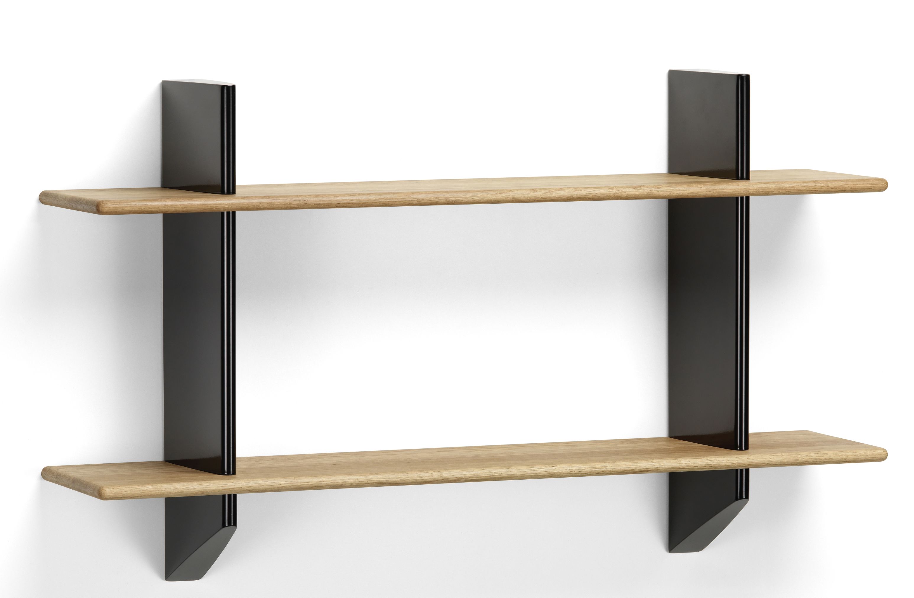 Rayonnage Mural Wandregal Vitra Eiche natur massiv - Tiefschwarz