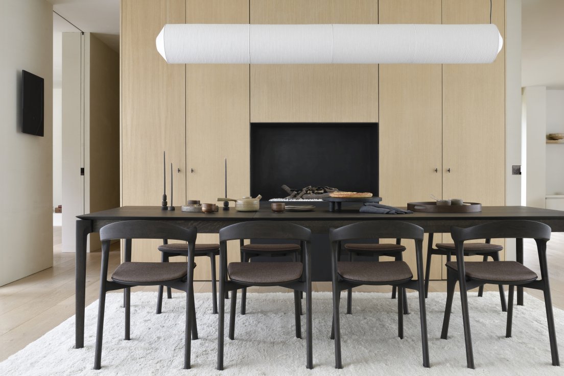 Bok Stuhl Eiche braun / Stoff Warm braun Ethnicraft