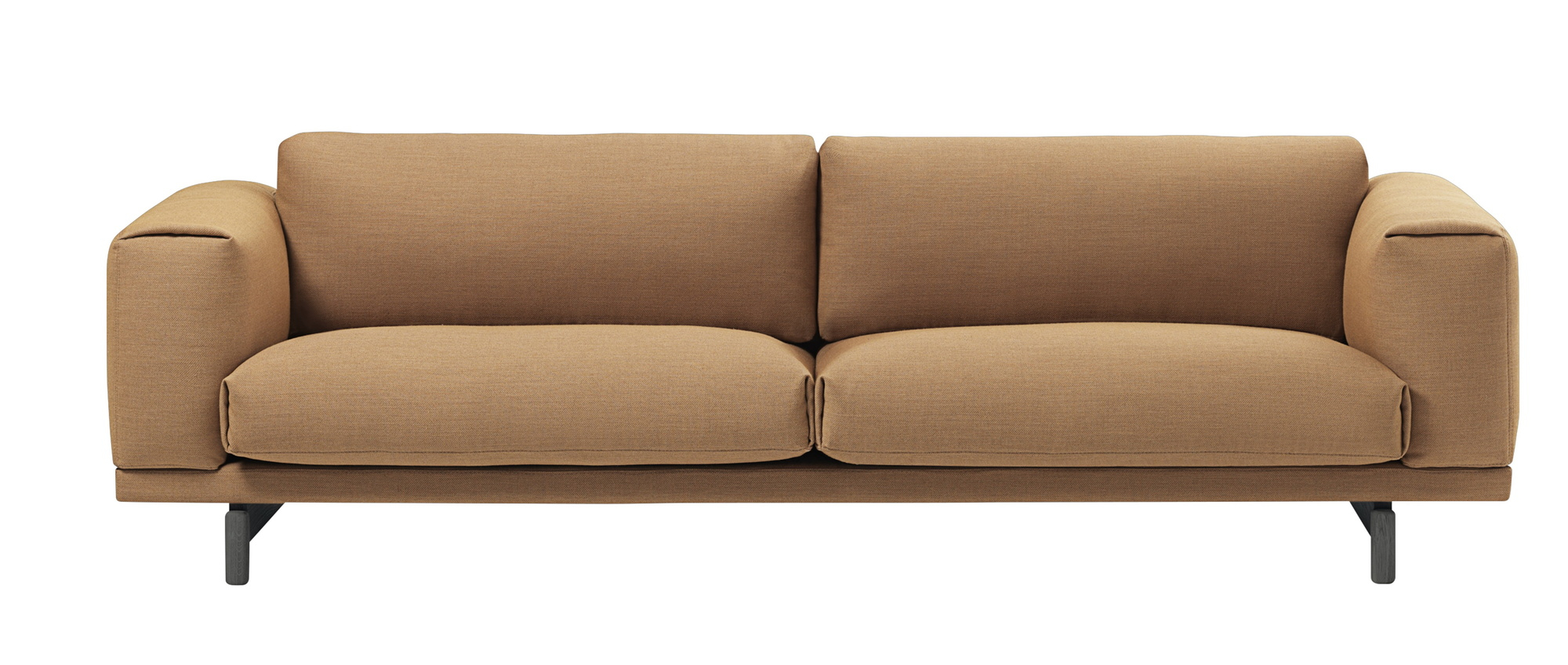 Muuto Rest Sofa in Beige: Modernes 3-Sitzer Sofa mit Stoffbezug und minimalistischem Design.