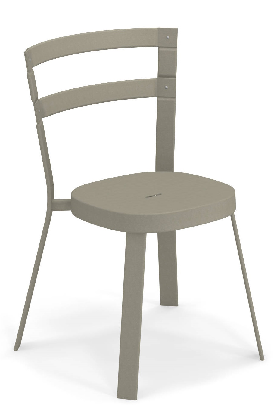Thor Chair Stuhl von Emu, ein moderner Outdoor-Stuhl aus beigem Metall mit minimalistischem Design.