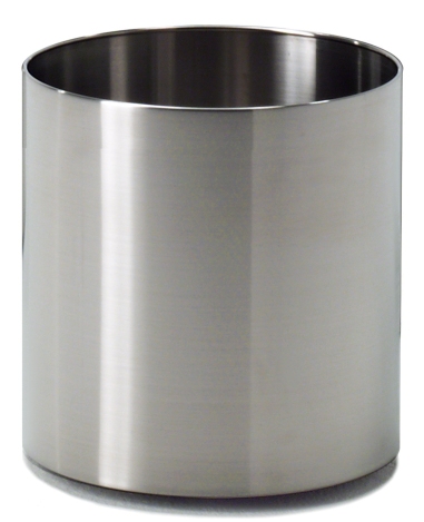 Nox Flora Blumentopf: Runder, silberfarbener Metall-Blumentopf für Innen und Außen. Dekorative Pflanzgefäße für Pflanzen.