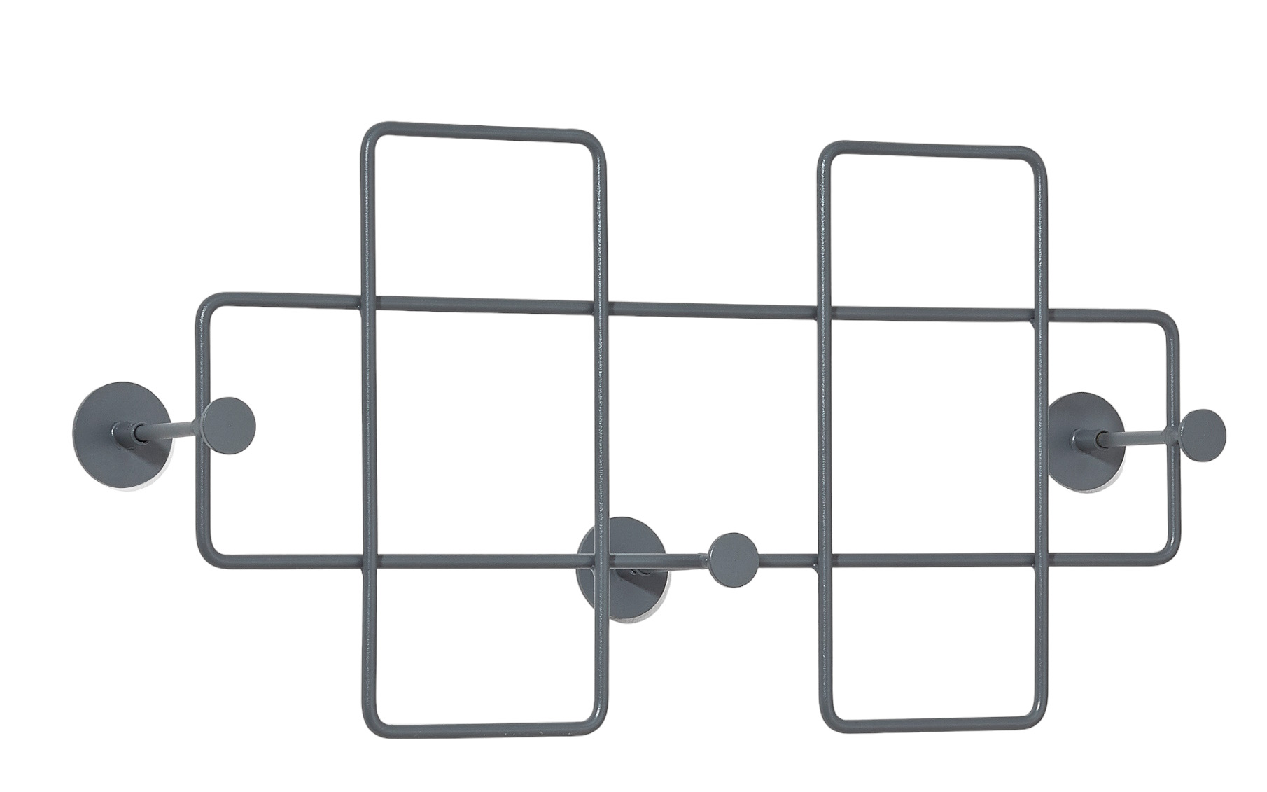 Bazar Wandgarderobe von Richard Lampert, basaltgrau, aus Metall, mit minimalistischem, modernem Design.