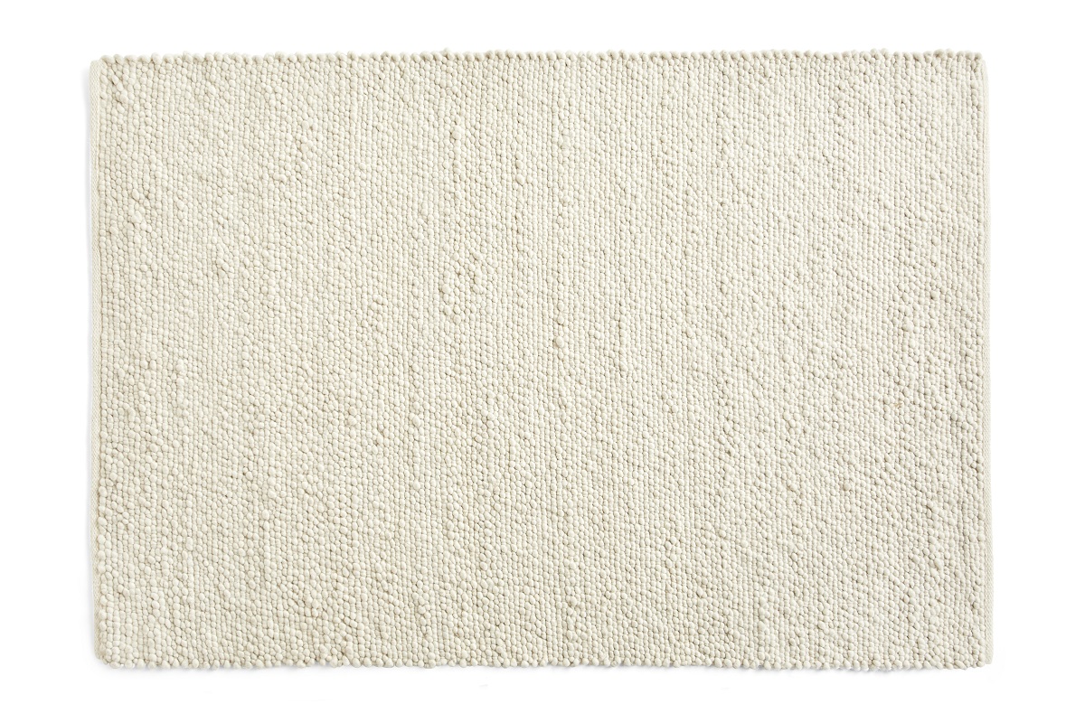 Beiger Peas Teppich von Hay, ein moderner Wollteppich für Wohnzimmer und Schlafzimmer.