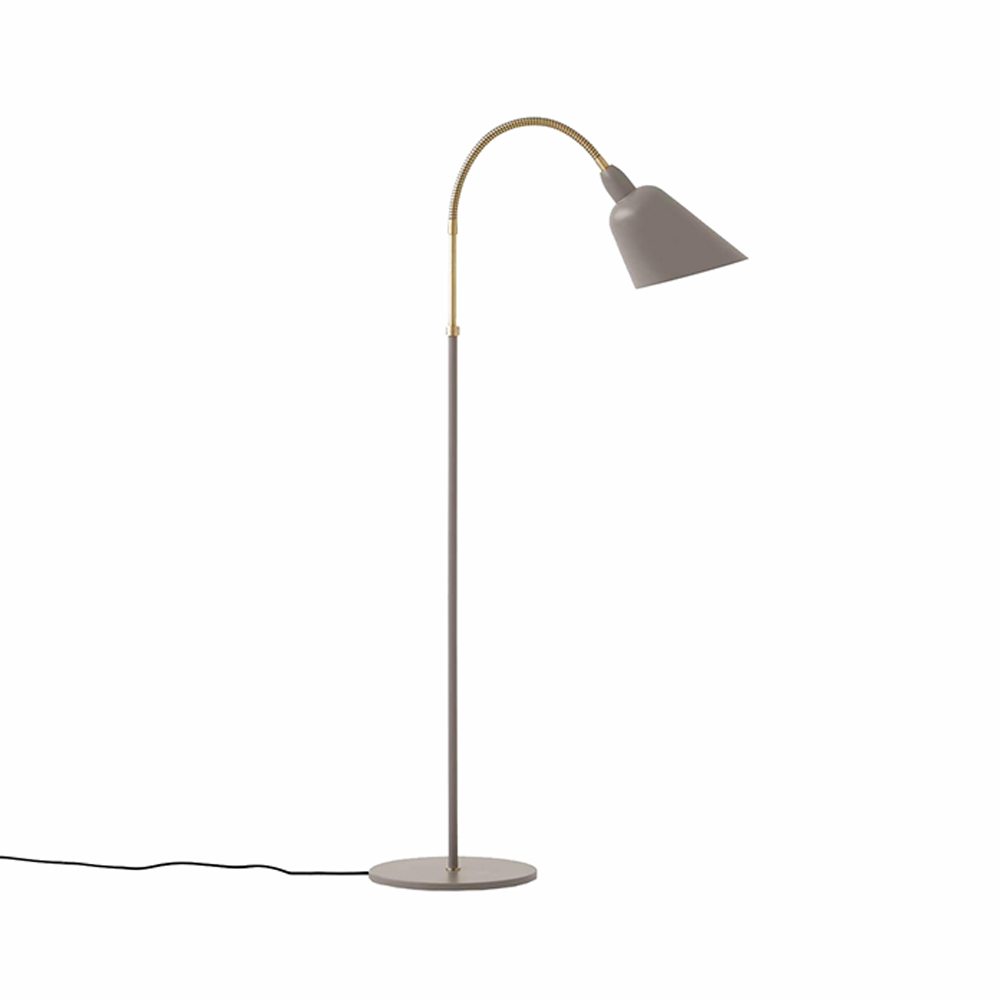 Bellevue AJ7 Stehleuchte von AndTradition in Grau: Moderne Stehlampe mit flexiblem Arm.