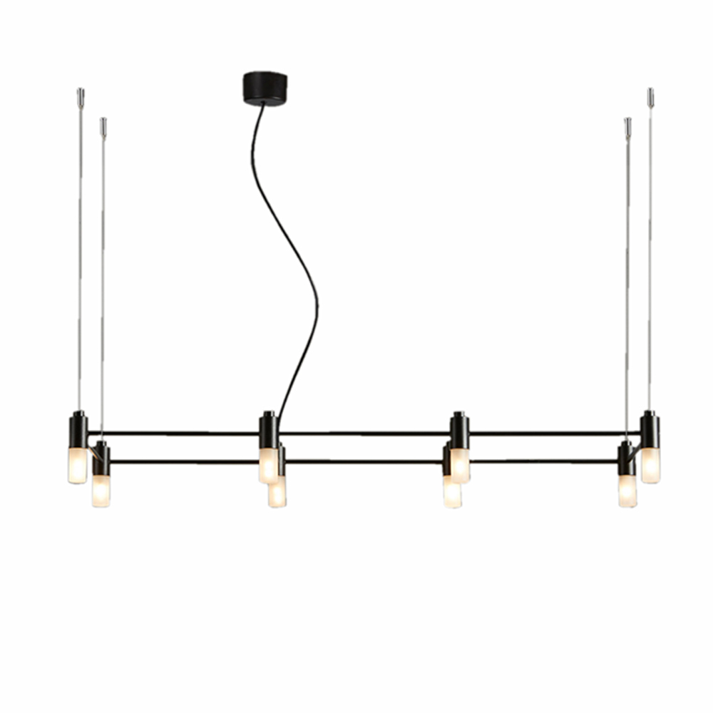 Schwarze Quadrante Pendelleuchte von Tooy mit mehreren Lampen und minimalistischem Design für moderne Innenräume.