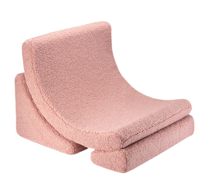 Mond Kindersessel Teddystoff Guave Wigiwama