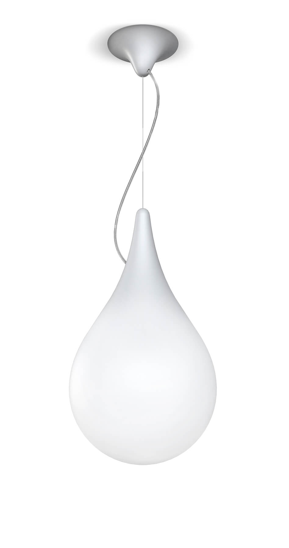 Weiße Liquid Light Pendelleuchte von Next für Innenräume, modernes Design, Tropfenform.
