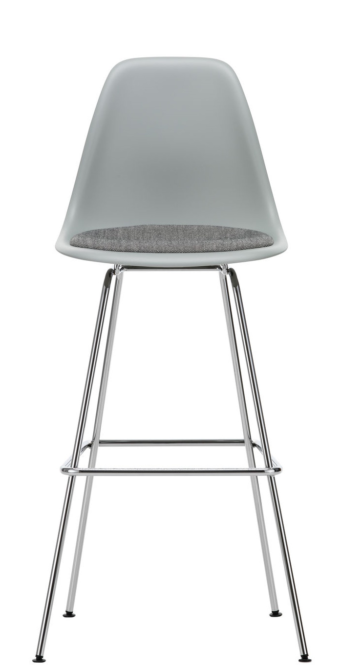 Eames Plastic Bar Stool Barhocker High mit Sitzpolster Vitra