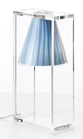 Light-Air Tischlampe mit Stoff bezogen AZ Glasklar / Blau Kartell