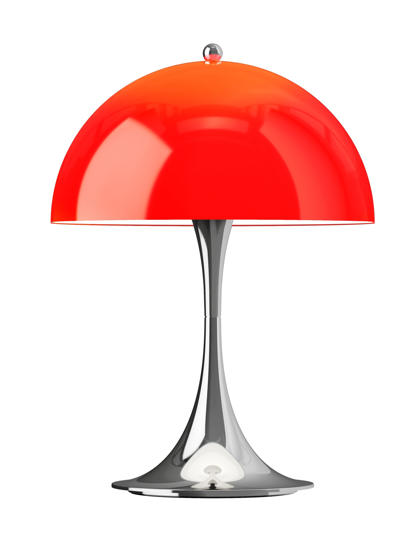 Panthella 250 Portable Chrom Akkuleuchte / Tischleuchte Louis Poulsen Rot