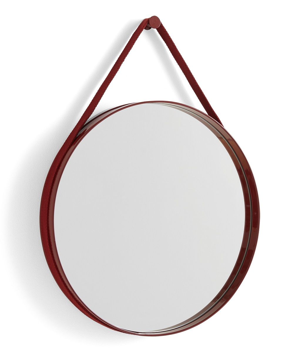 Strap Mirror No 2 Wandspiegel Ø50 cm Hay Rot