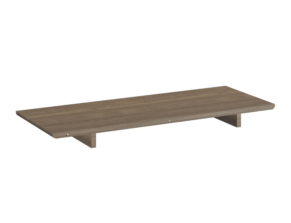 Einlegeplatte für Expand Circular Esstisch in Eiche geräuchert, zur Vergrößerung der Tischfläche.