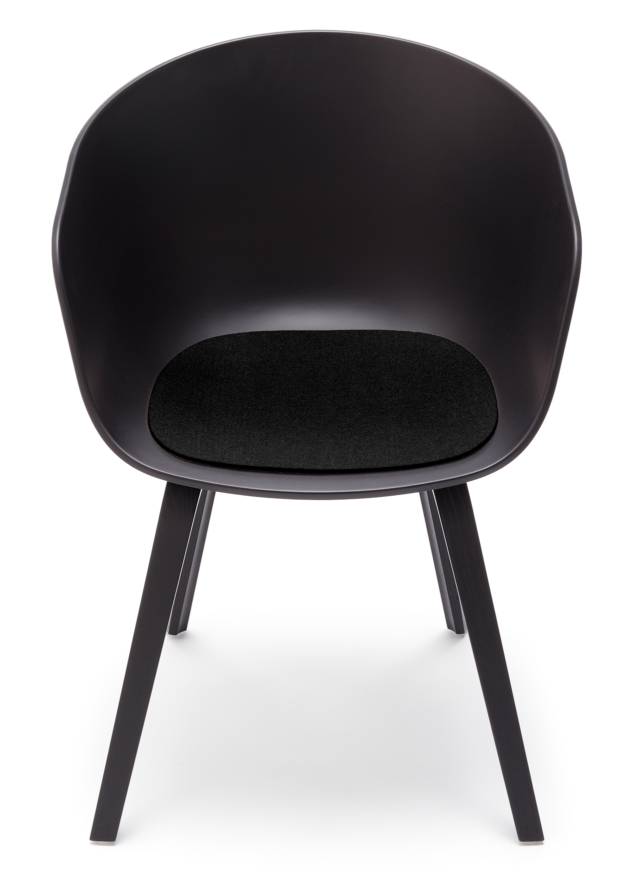 Schwarzer About A Chair AAC22 Stuhl mit schwarzer Filz Sitzauflage von Hey Sign. Einzelstück.