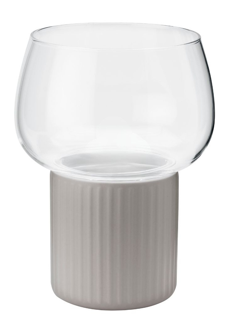 Hygge Hurricane Windlicht RIG TIG by Stelton Grau EINZELSTÜCK