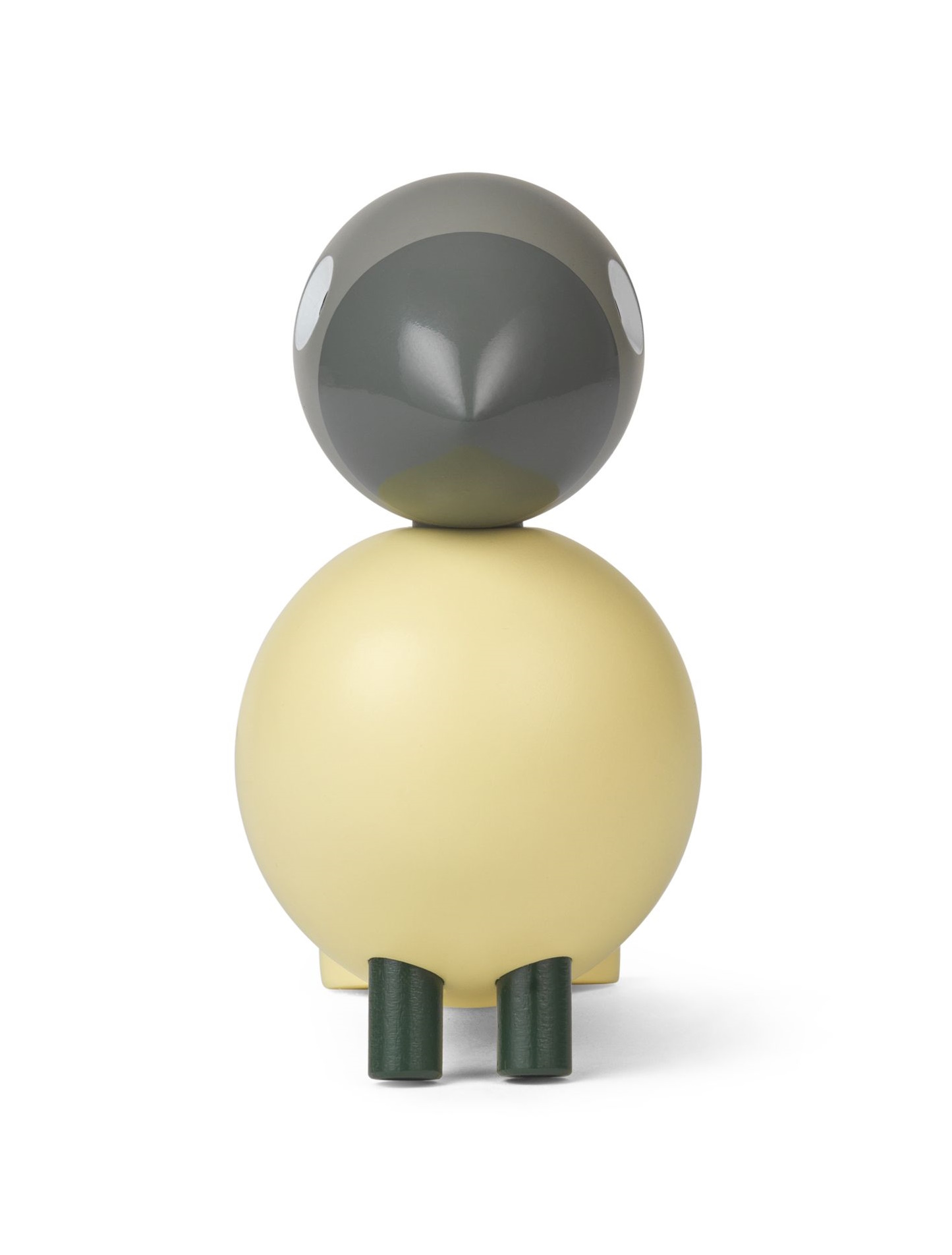 Year Bird Bella 2025 von Kay Bojesen, beige-graue Holzfigur, modernes dänisches Design für Sammler.