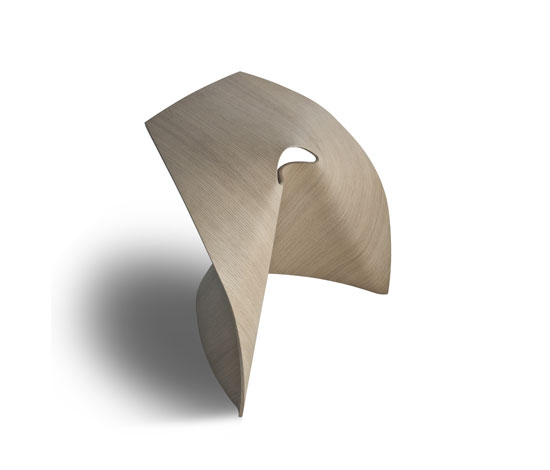 Moderner Hocker AP von La Palma aus hellem Holz, Design Sitzmöbel für Wohnraum.