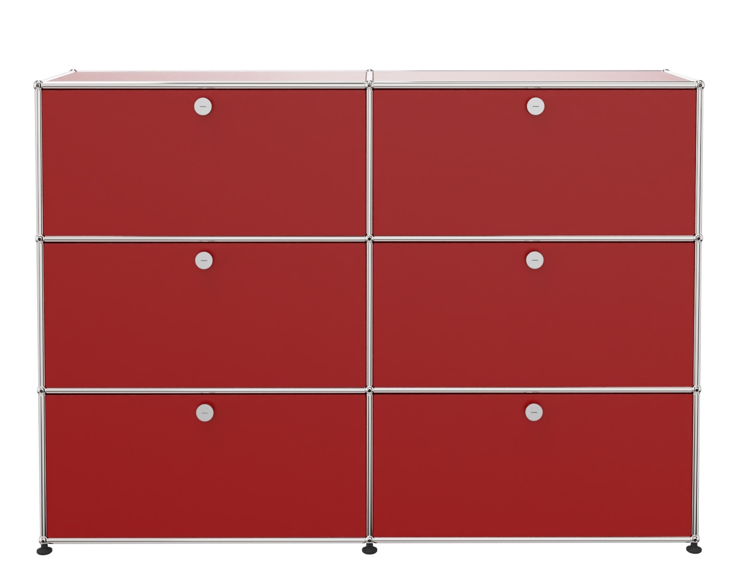 USM Haller Highboard 6 Klappen rot