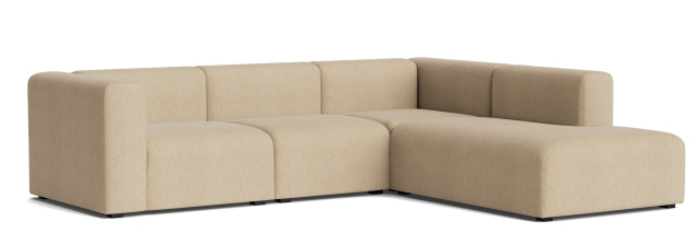Mags Sofa Corner Combination 2 mit Armlehne rechts Hay Stoff Turf Sand
