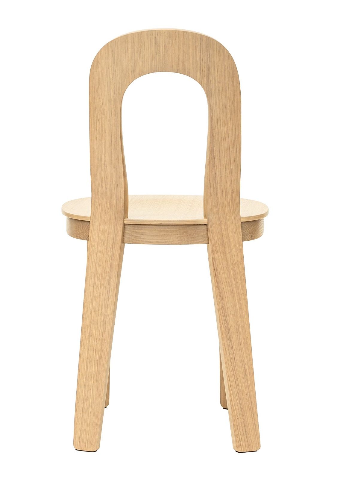 Olivia Chair: Design Holzstuhl aus Eiche hell, Design House Stockholm, Frontansicht.