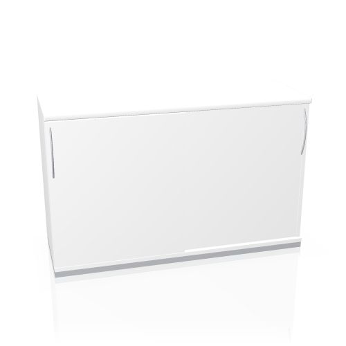 Weißer Acta Schiebetürenschrank von König+Neurath, Büroschrank mit Schiebetüren für Büro und Arbeitszimmer.