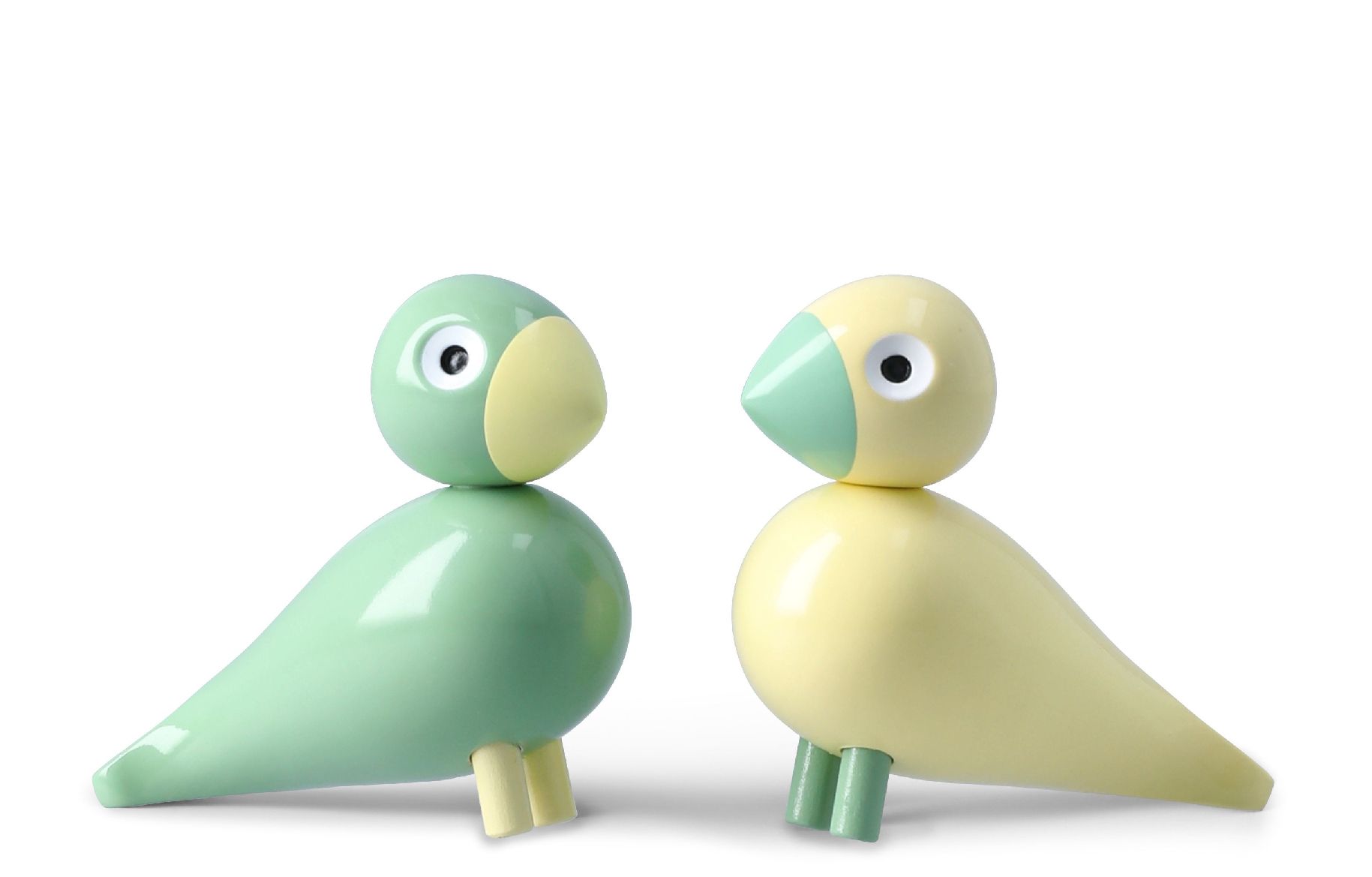 Ostervögel 2026 Liliput gelb/grün Set Kay Bojesen