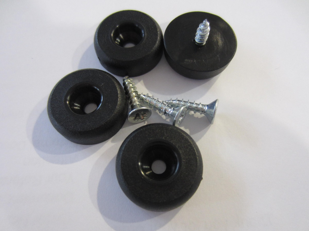 Bild von Kunststoffgleiter Set für Eames Stühle, Möbelgleiter mit Schrauben.