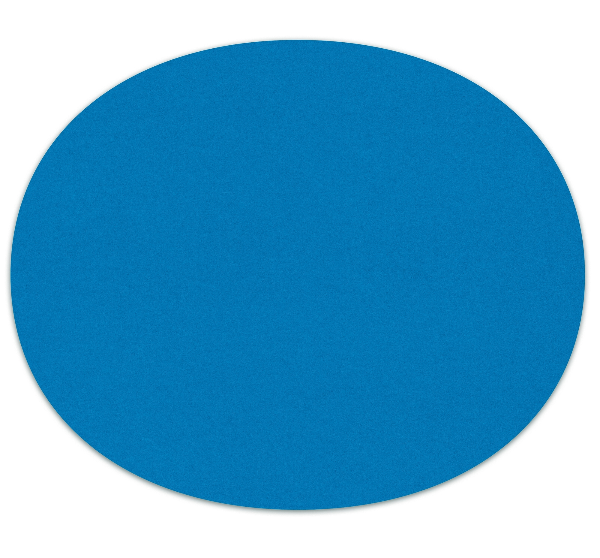 Petrolfarbene, runde Hey Sign Filz-Sitzauflage für Eames Plastic Side Chairs, Einzelstück. Komfortable Stuhlauflage.