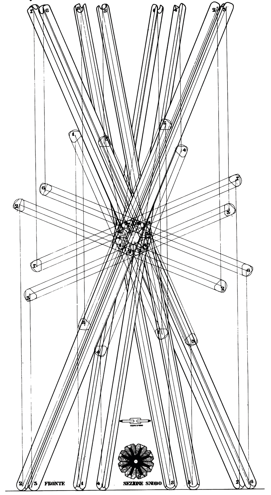Sciangai Kleiderständer Bordeaux lackiert Zanotta